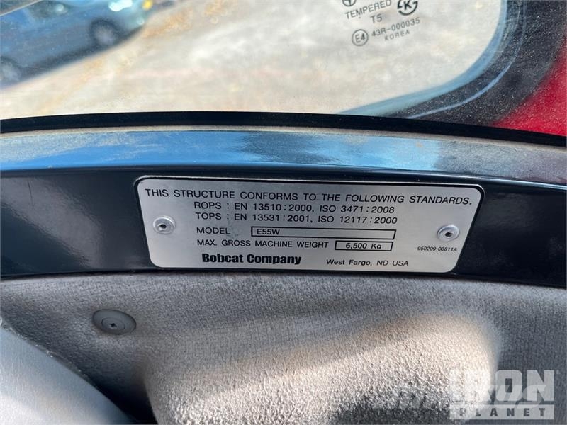Bobcat E55W Wheel Excavator Bagri na kolesih
