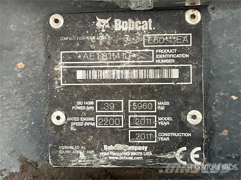 Bobcat E60 Mini Excavator Mini excavators < 7t (Mini diggers)