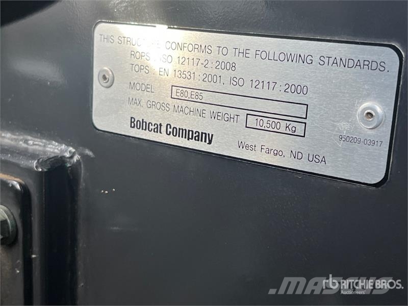 Bobcat E85 Rupsgraafmachines