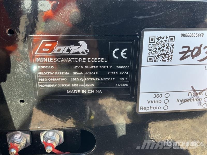  Bolt HT-10 Mini Excavator (Unused) Mini excavators < 7t (Mini diggers)