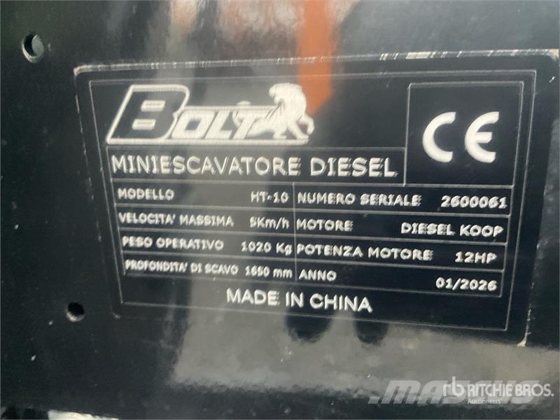Bolt HT10 Mini Excavator Mini ekskavatori < 7 t