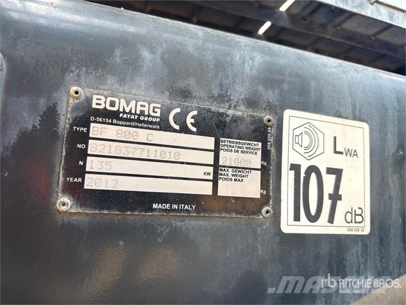 Bomag BF800C Track Asphalt Paver Επίστρωση ασφάλτου