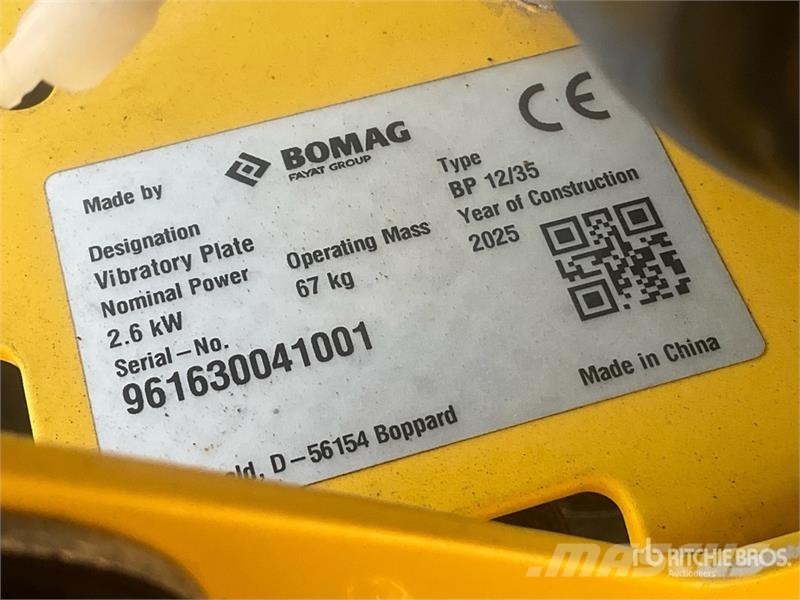Bomag BP 12/35 Vibratory Plate Compactor Vibro plošče