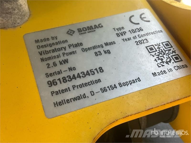Bomag bvp10/36 Vibratory Plate Compactor Kompaktory