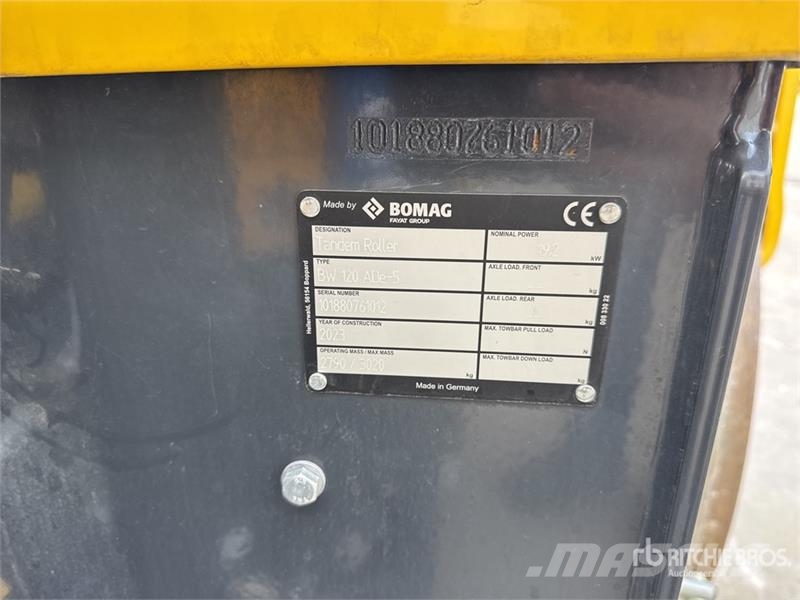 Bomag BW 120 ADe-5 Compacteur Vibrant Tandem Electrique Rouleaux tandem