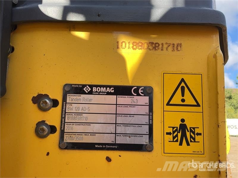 Bomag BW120AD-5 Double Drum Roller Tandemrullid