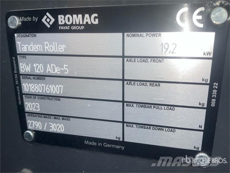 Bomag BW120ADe-5 Electric Double Drum Roller Valjci sa duplim bubnjem