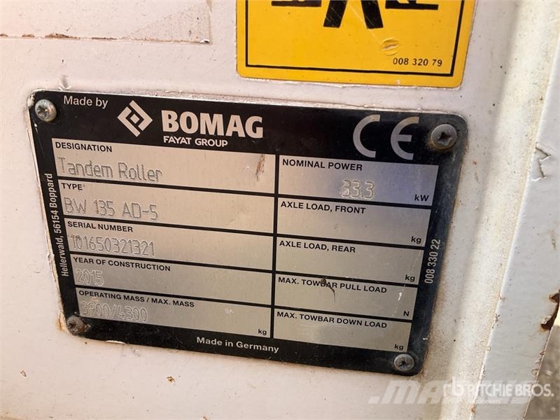 Bomag BW135AD-5 Tandemové válce