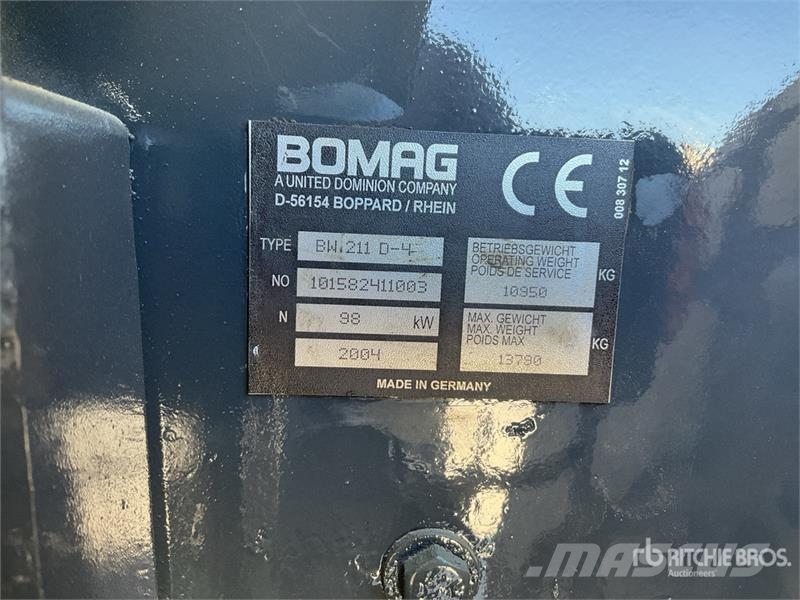Bomag BW211 D-4 Double Drum Roller Porinių būgnų volai