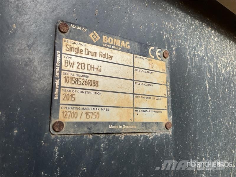 Bomag BW213DH-4i Smooth Drum Compactor Single drum rollers