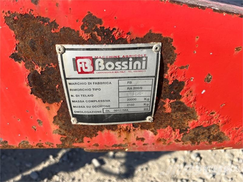  Bossini RA 200/6 Tri/A End Dump Agricultural Trail Прочие сельхоз-прицепы