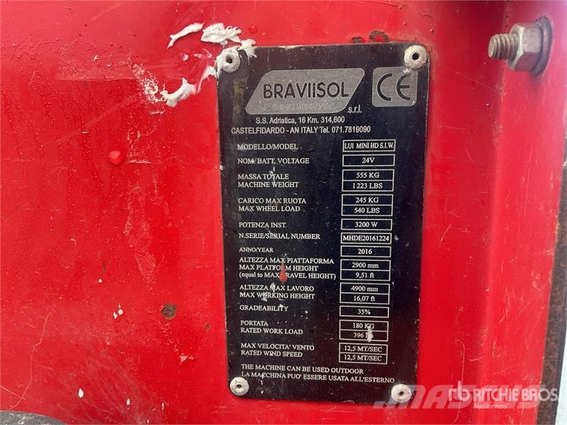 Bravi LUI Mini HD S.I.W Electric Scissor Lift Schaarhoogwerkers