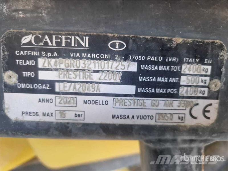 Caffini PRESTIGE 2200V Sprayer Transport Trailer Ostale prikolice