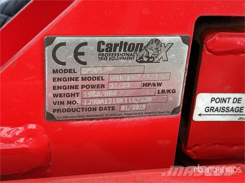 Carlton SP5014 Stump Grinder Kardánhajtású ekék és Forgó-boronák