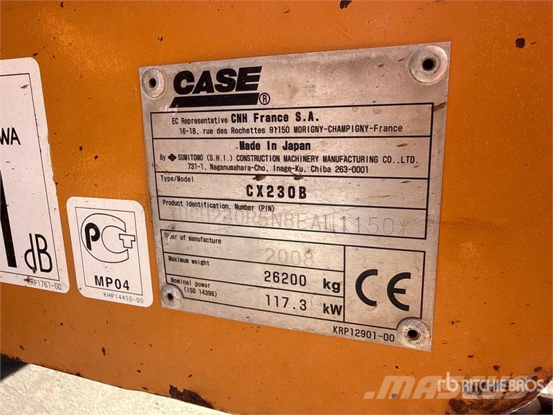 CASE CX 230 B Tracked Excavator Bageri guseničari