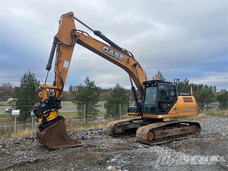 CASE CX250D Tracked Excavator Kāpurķēžu ekskavatori