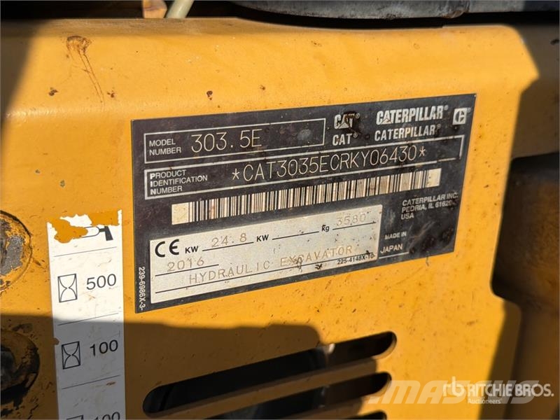 CAT 303.5E Mini Excavator Mini kotrók < 7t