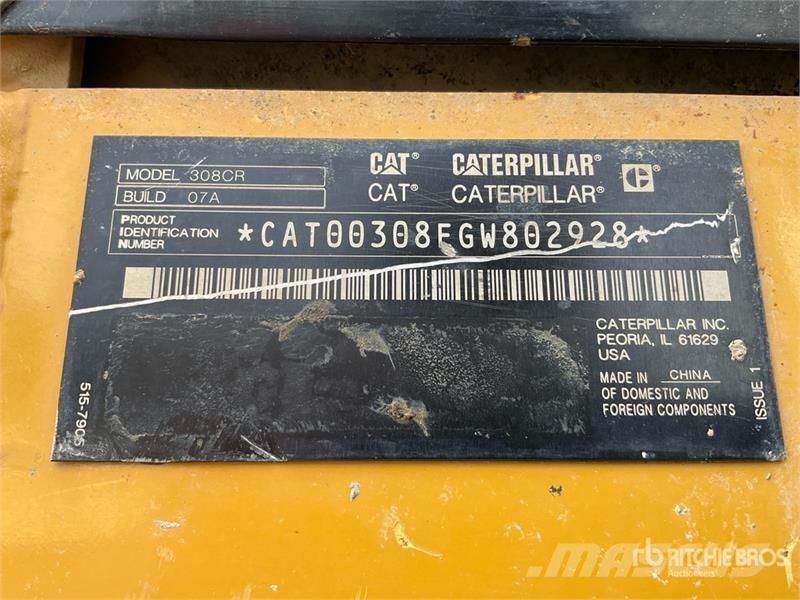 CAT 308CCR Tracked Excavator Gravemaskiner på larvebånd