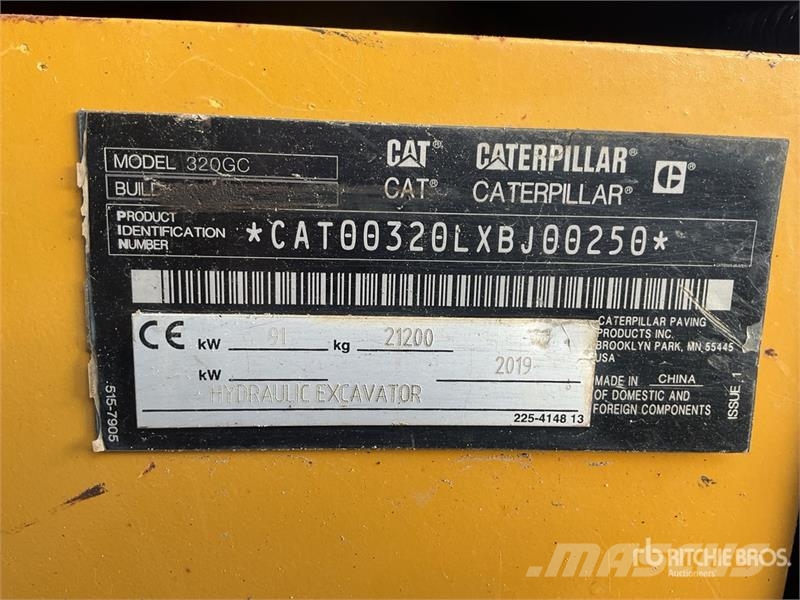 CAT 320GC Tracked Excavator Roomikekskavaatorid