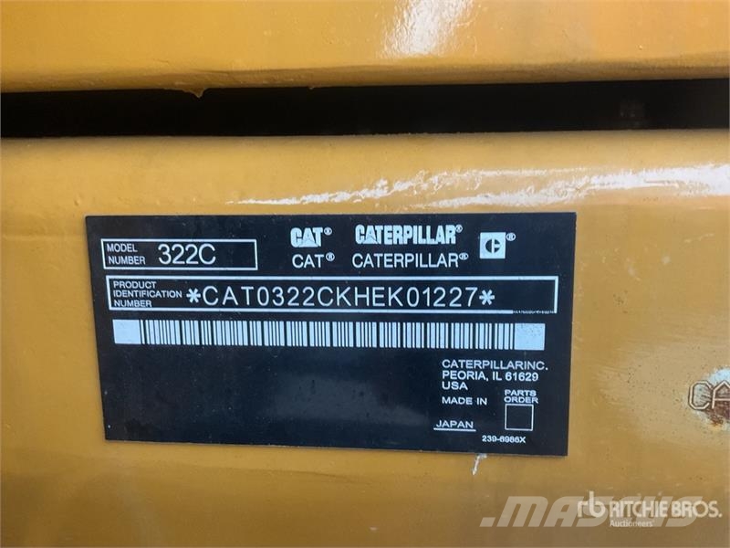 CAT 322C Tracked Excavator Gravemaskiner på larvebånd