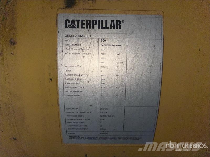 CAT 700 700 kVA Hooklift Containerized Generator Set Dīzeļģeneratori
