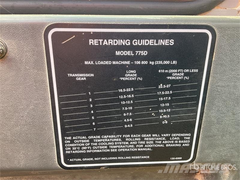 CAT 775D Cab Other components