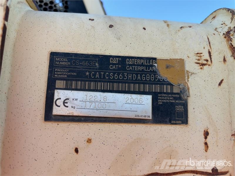CAT CS-663E Tek tamburlu silindirler