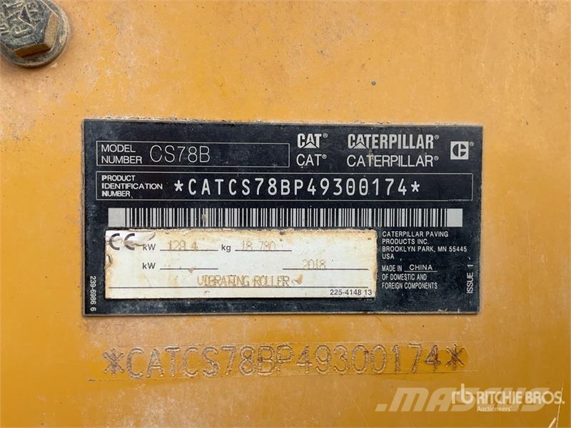 CAT CS78b Smooth Drum Compactor Single drum rollers
