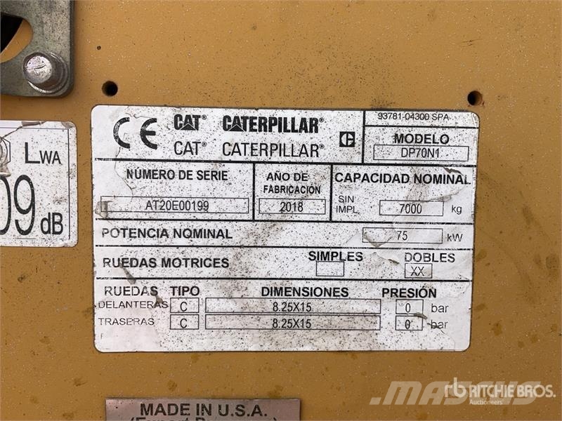 CAT DP70N1 Forklift Otras carretillas elevadoras