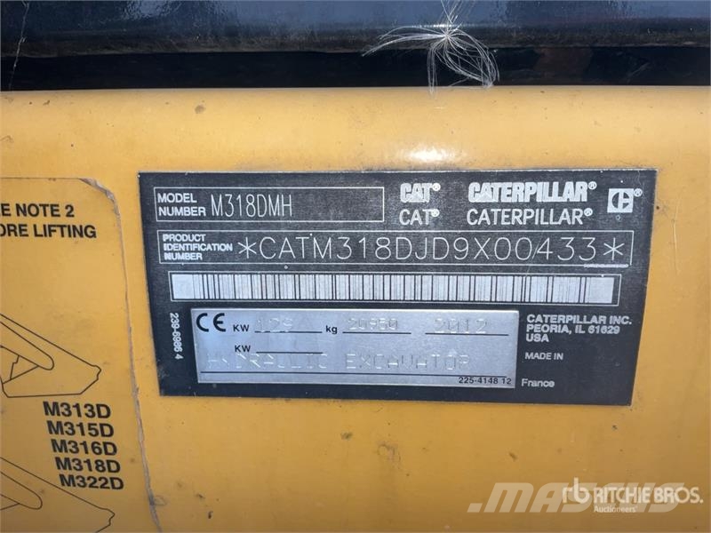 CAT M318 Wheeled excavators