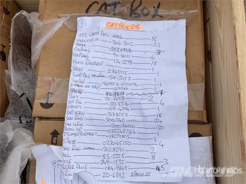 CAT of (1) Pallets of Cat Parts Other components