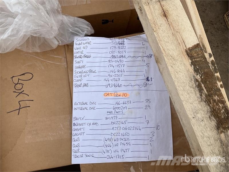 CAT of (1) Pallets of Cat Parts Other components