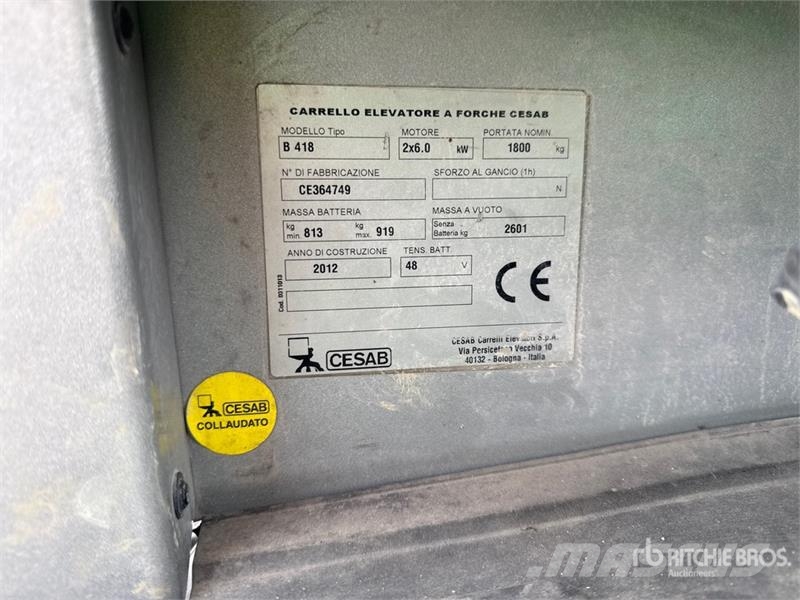 Cesab B318 Electric Forklift (Inoperable) Električni viličarji