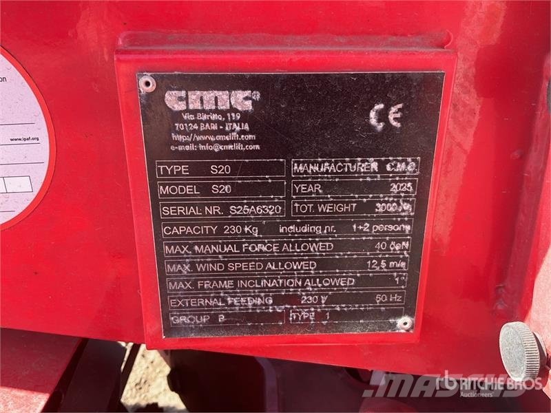 CMC S20 Crawler Diesel Articulating Boom Lift رافعات سلة مفصلية