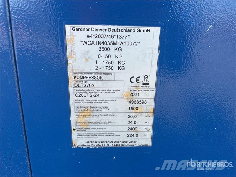 Compair C200TS24/HG1 DLT2703 20 m3/min Mobile Air Compress Kompresori