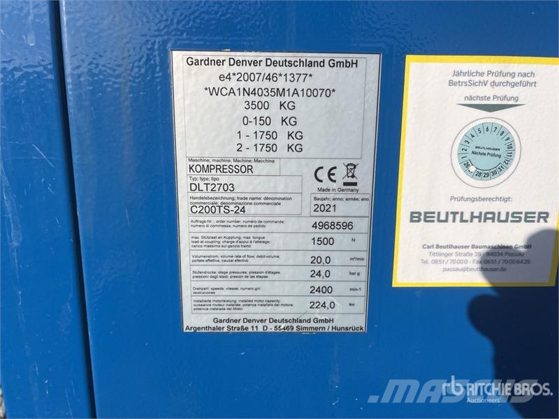 Compair C200TS24/HG1 DLT2703 20 m3/min Air Compressor Compressors