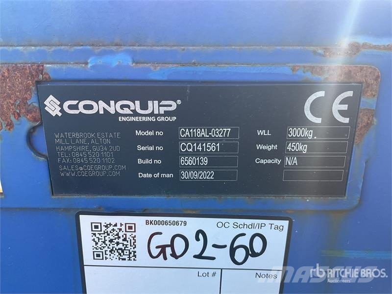  Conquip CA118AL-03277 Telehandler Personnel Basket Construction - Others