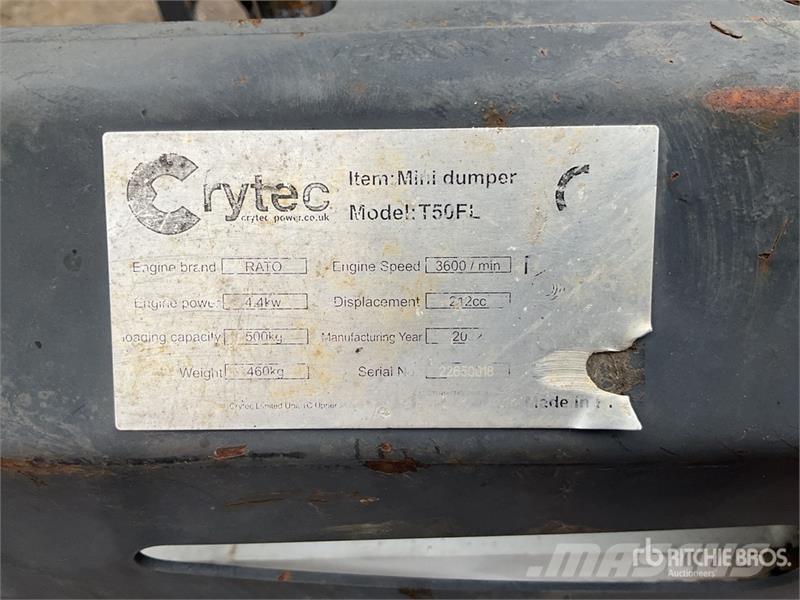  Crytec T50FL Stand-On Mini Crawler Dumper Mini pašizgāzēji