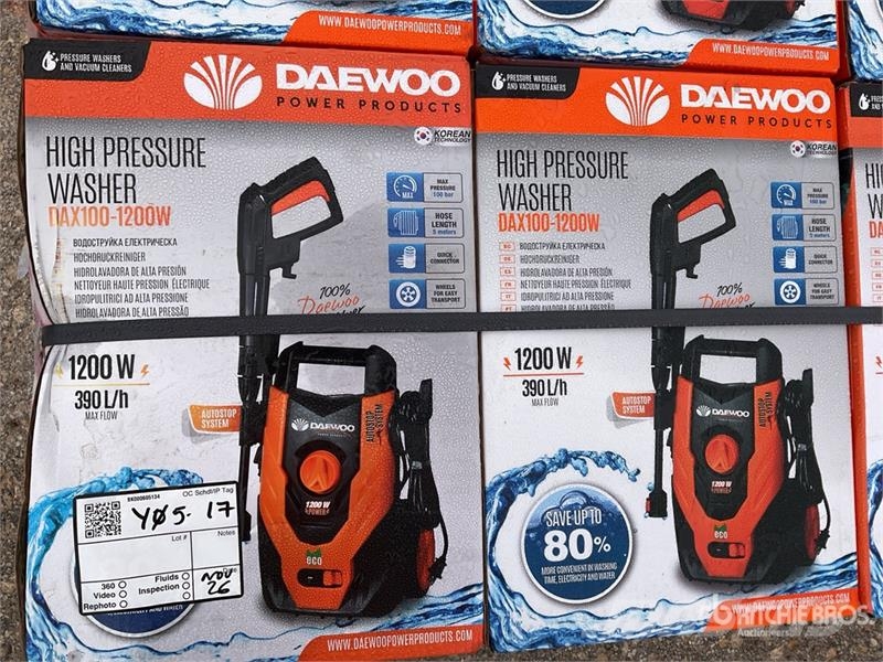 Daewoo of (8) Daewoo DAX100-1200W Angle Grinder (Unused) مكونات أخرى