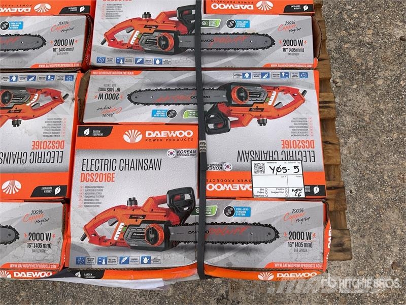 Daewoo of (8) Daewoo DCS2016E Electric Chain Saw (Unused) Motorlu testereler ve temizleme testereleri