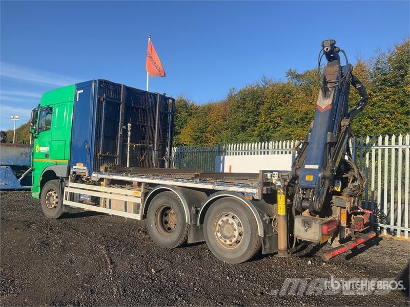 DAF 6x4 Flatbed Truck w/Palfinger Q150Z Knuckle Boom Crane trucks