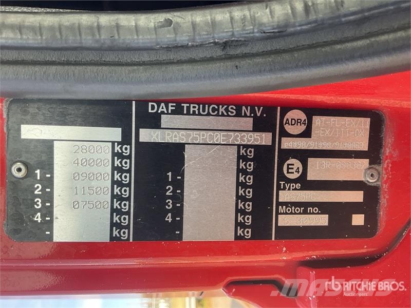 DAF AS75PC 6x2 Telescopic Aerial Platform Fire Truck Пожарные машины