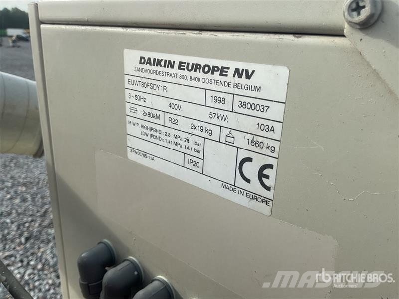 Daikin EUWD 80 Water-Cooled Industrial Chiller Ostale komponente za građevinarstvo