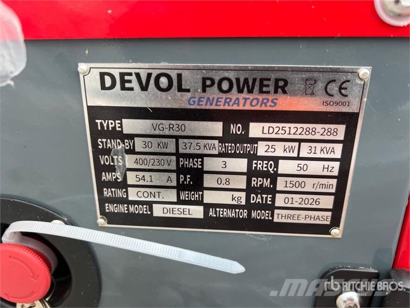 Devol VG-R30 Generator Set (Unused) Diesel Generatorer