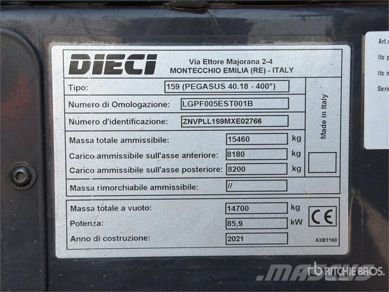 Dieci Pegasus 40.18 Telehandler 텔러 핸들러