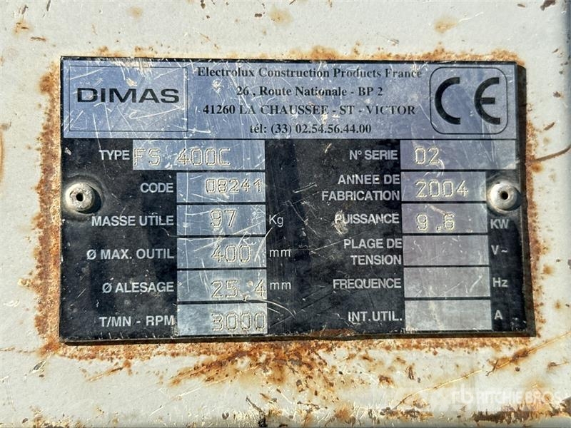 Dimas FS400C Scie A Sol Walk-Behind Saw Sawmills