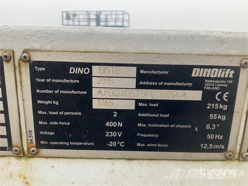 Dino 135TB Towable Lift Vučne prikolice se podiznom košarom