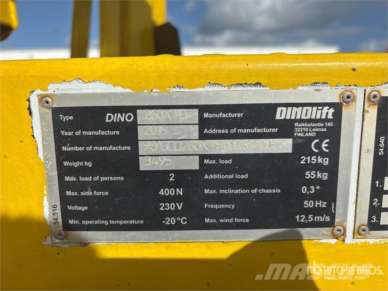 Dino 260XTD Towable Lift Pacēlājplatformas - piekabes
