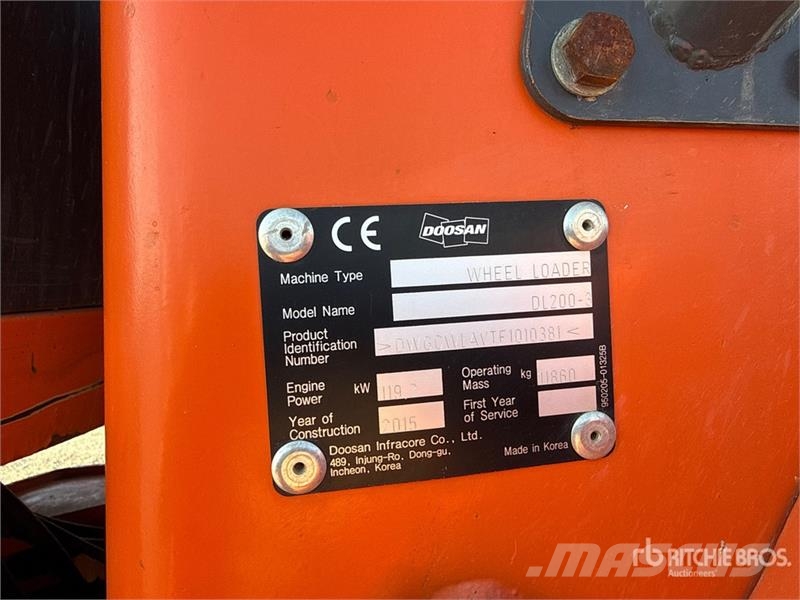 Doosan DL200-3 Tekerlekli yükleyiciler