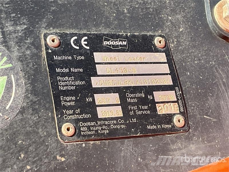 Doosan DL450-5 Wheel Loader Wheel loaders